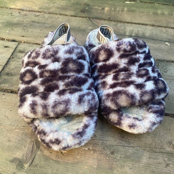 UGG Fluff Yeah Slide Panther Print Slippers - Picture 3 of 8